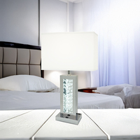 Lampe de table LED moderne 6247T avec abat-jour en tissu, lumière du jour 6000K, IRC 90, pour bureau, salon, hôtels, alimentation CA, culot E26/E27