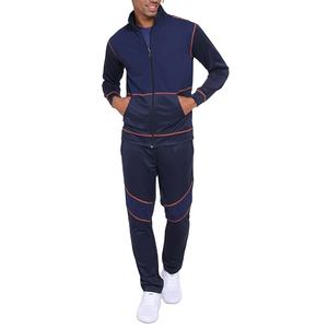 Logotipo personalizado Trajes para hombre Slim Fit Venta al por mayor en blanco Sweatsuit Jogging Trajes Ropa deportiva Correr Gimnasio Poliéster Chándales Conjuntos para hombres - Product Image 1