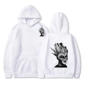 Sweat-shirts à capuche unisexes en polyester/coton avec fermeture éclair pour l'hiver - Design de portrait unique, confortables, respirants, amusants, hauts tendance - Product Image 2