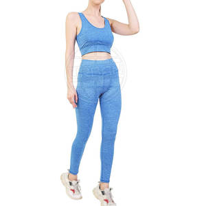 Ensemble de yoga léger à motif solide pour femmes, respirant et écologique avec logo personnalisé et taille élastique Nouveau design - Product Image 5