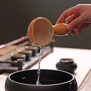 VENTE CHAUDE! Bols de louche de gourde fabriqués à la main: charme rustique pour la cuisine et la maison. HAUTE QUALITÉ ET TOUJOURS DISPONIBLE-LOTUS BLEU - Product Image 2