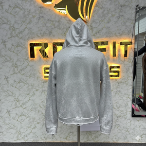 Sudadera con Capucha y Cremallera de Última Moda, la Mejor Calidad y Más Vendida, Chaqueta con Cremallera y Pedrería, Lavado Ácido, Estilo Vintage, Sudadera de Forro Polar para Hombre, Ropa Urbana - Product Image 6