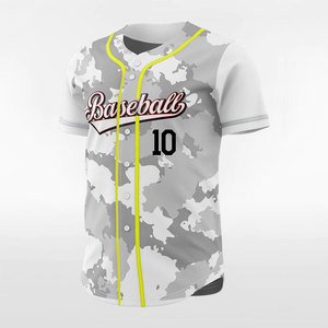 Wholesale Short Sleeve V-Neck Baseball Jerseys for Men Button-Down Softball Sportswear Breathable and Comfortable - Product Image 2