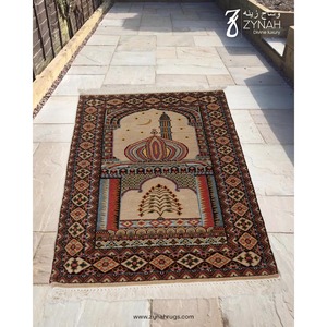 Zynah Rugs Wool <b>Prayer</b> <b>Mat</b> Modern Square Handmade Tufted Cushioned 2.3x3.6 Travel Home and <b>prayer</b> - Product Image 1