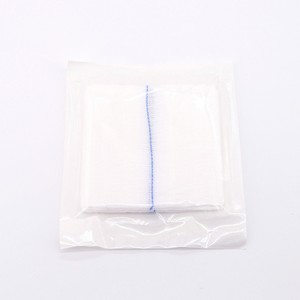 Medico chirurgico CE ISO 100% <span class=keywords><strong>cotone</strong></span> <span class=keywords><strong>idrofilo</strong></span> 5x5 7.5x7.5 10x10cm di spugna di garza piegata con bordo aperto senza raggi X - Product Image 3