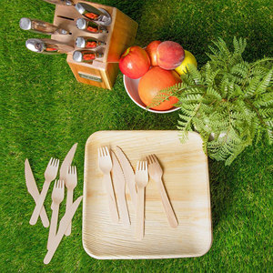 100% Compostable Natural <strong>Palm</strong> <strong>Leaf</strong> Dinnerware Sets Biodegradable Disposable <strong>Plates</strong> for Parties Weddings and Events - Product Image 6