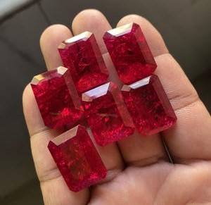 ในห้องทดลองพลอยทับทิมพลอยมรกตตัดเป็นพลอยทับทิมคุณภาพสูงสำหรับทำเครื่องประดับอัญมณีอัญมณีรักษา - Product Image 2