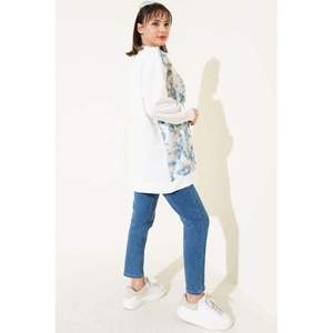 Túnica delantera floral tul azul - Product Image 2