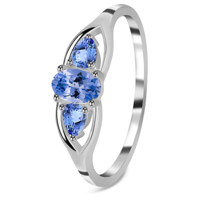 Anillo de piedras preciosas de tanzanita con corte de pera de Plata de Ley 925, regalo de boda clásico con el último diseño para compromiso - Product Image 2