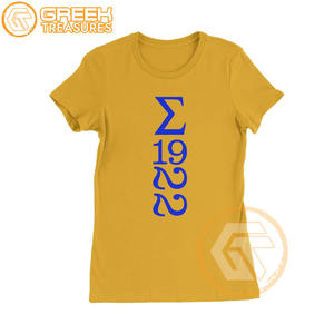 Sigma Gamma Rho personnalisé T-Shirt pour femme Vêtements de sororité Jersey de coton T-shirt respirant de haute qualité Vêtements grecs pour femme - Product Image 3