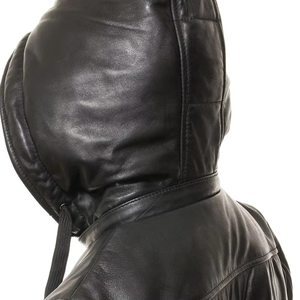 Chaquetas de Cuero Largas con Capucha para Mujer, Diseño Personalizado Nuevo de 2026, Alta Calidad, Precio de Mayoreo, Chaqueta de Cuero para Mujer con Cierre Frontal - Product Image 6