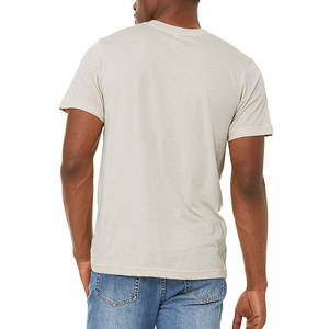 100% coton gris anthracite col rond coupe décontractée solide uni demi-manches t-shirt - Product Image 6