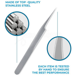 Pinzas de extensión de pestañas de alta precisión con logotipo personalizado y agarre cómodo para los dedos - Product Image 5