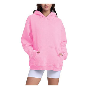 Sudadera con Capucha Unisex de Estilo Urbano, de Felpa Francesa, Lavada al Ácido, Teñida Lisa, de Poliéster/Algodón, Personalizada, con Bolsillo, para Invierno - Product Image 5