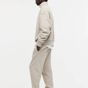 Nouveaux basiques, sweat-shirt à col montant avec logo personnalisé, saison hivernale, 1/2 zip, sweat-shirt uni, 1/2 zip, prix bas et MOQ OEM - Product Image 3