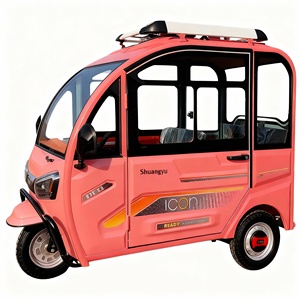 Tricycle électrique Falcon à carrosserie fermée, 3 places, petit véhicule familial pour femmes et enfants, scooter <span class=keywords><strong>de</strong></span> mobilité pour <span class=keywords><strong>personnes</strong></span> âgées - Product Image 3
