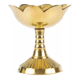 Laiton Kamal peetal Akhand Jyoti Diya avec support, dernier Akhand Diyas religieux pour Puja tarif de gros et direct de l'usine - Product Image 1