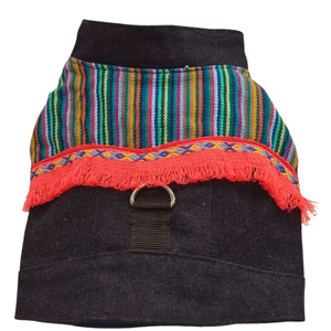 Chaleco Vaquero Clásico con Estampado Floral para Perro, Estilo Mexicano Boho, Chaqueta Étnica para Mascotas, Venta al por Mayor OEM - Product Image 4