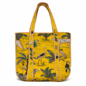 Sac fourre-tout matelassé Kantha, en coton fait main, couleur unie, été automne, fermeture éclair, bandoulière, sac de shopping, sac de voyage, vente en gros - Product Image 1