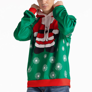 เสื้อสเวตเตอร์สวมหัวมีฮู้ดพิมพ์ลายลำลองสำหรับผู้ชายวัยรุ่นของขวัญแฟชั่นสไตล์คริสต์มาสความรักความสุข - Product Image 3
