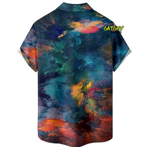 Chemises Hawaïennes Florales à Manches Courtes CATCHY GEARS – Vente Directe Usine – Mode Personnalisée pour Hommes – Séchage Rapide en Sergé Spandex/Polyester - Product Image 6