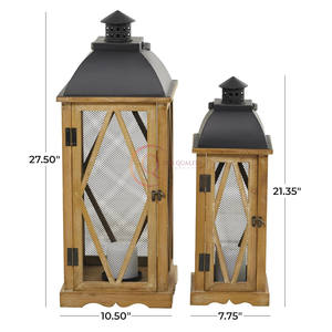 Qualité supérieure Conceptions personnalisées Lanterne à couvercle en métal de Noël Pots de bougie en bois uniques Couverture en métal Qualité Autres bougeoirs - Product Image 6