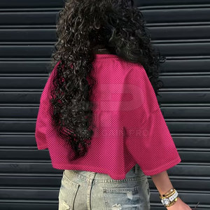 Camisetas cortas de fútbol para mujer, elegantes, de material suave y elástico, adecuadas para actividades deportivas y looks urbanos diarios. - Product Image 4
