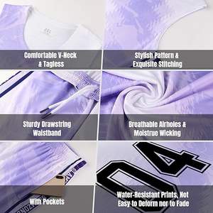 Chemises de basket-ball et shorts grande taille unisexes pour jeunes vêtements de sport imprimés sur mesure pour hommes et garçons ensembles de style - Product Image 4