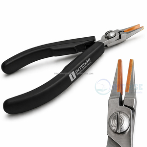 Flat Nose Jewelry Pliers Stainless Steel Jaw Lindstrom Style Orange Handle <b>Precision</b> <b>Tool</b> for Wire Wrapping Bracelet Making - Product Image 2
