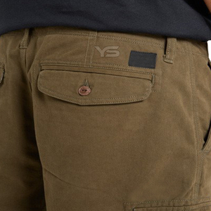 กางเกงยีนส์ขาสั้นคลุมเข่าสำหรับผู้ชาย, ผ้าฝ้าย100% เอวสูงย้อมสีล้วนพร้อมกระดุมปิดระบายอากาศได้ดี - Product Image 3