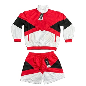 Custom Men Winter Hooded Casual Tracksuits <b>Zip</b>-<b>Up</b> <b>Jacket</b> & Shorts Set Lightweight Eco-Friendly Gym Wear Unisex Printing Logo - Product Image 1