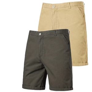 Shorts décontractés pour hommes en gros, confortables, taille mi-haute, imprimés, fermeture à boutons, shorts tissés de haute qualité, couleur unie - Product Image 2