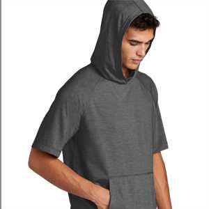 <b>Men's</b> Stylish <b>Dark</b> <b>Grey</b> Athletic Jersey <b>Hoodie</b> Long Fleece with Hooded Collar Practical for Workouts & Runs Casual Outfits - Product Image 3