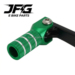 คันเกียร์พับได้ CNC อลูมิเนียม JFG Wholesale สำหรับ Kawasaki KLX110 <span class=keywords><strong>KLX110L</strong></span> ปลายสีเขียว อุปกรณ์ตกแต่งรถมอเตอร์ครอส - Product Image 3