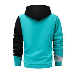 Sweat à capuche en polyester blanc M Color Block pour hommes-Streetwear de tous les jours, vêtements décontractés et actifs abordables pour hommes - Product Image 1