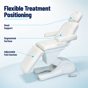 Lettino Elettrico Multifunzionale per Trattamenti Estetici, Tavolo da Massaggio Facciale, Poltrona Spa con 3 Motori per Cliniche e Saloni - Product Image 3