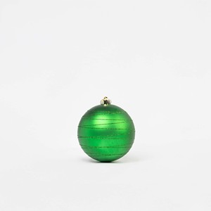 Green Festival <b>Plastic</b> Christmas Baubles 2pcs 15cm Diameter Machine-Made Hanging Ball & <b>Tree</b> Ornaments Made in Italy - Product Image 2