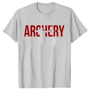 Camiseta de algodón extragrande a la moda de verano para hombre, camiseta de sublimación deportiva transpirable con tiro con arco, cómoda y elegante - Product Image 4