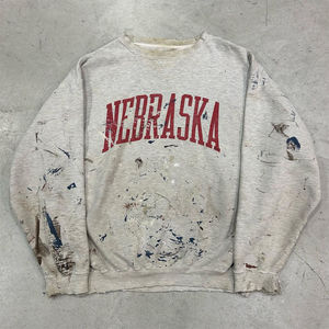 Sweat-shirt d'hiver pour homme, qualité supérieure OEM, effet vieilli, orné de strass, écologique, lavage chimique, streetwear, imprimé personnalisé - Product Image 2