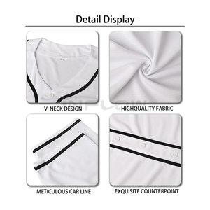 Camisetas de Béisbol con Estampado 3D Personalizado de Alta Calidad, Uniformes de Béisbol Sublimados para Hombre, Ropa Urbana - Product Image 3