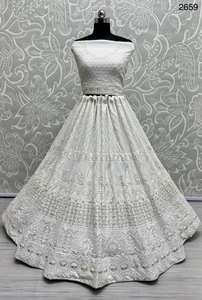 Diseñador Lakhanvi Cotton Thread trabajo Lehenga con Pure Bandhani Dupatta - Product Image 4