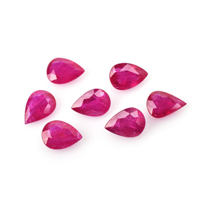 สร้อยคอทับทิมร้อนแบบโมซัมบิกขนาด5x7มม. ประดับพลอยสีชมพูแดงสำหรับทำสร้อยข้อมือ - Product Image 4