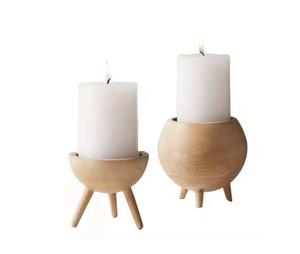Vente chaude De Luxe En Bois Bougeoirs Ensemble À La Main Conception Élégante pour Les Mariages Qualité Métal Matériel À Bas Prix Cadeau Inde - Product Image 1
