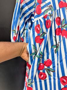 Modern Cotton Printed Midi <b>Dress</b> for Street Style <b>Travel</b> and Weekend Outings Comfortable and Fashionable for Sale - Product Image 2