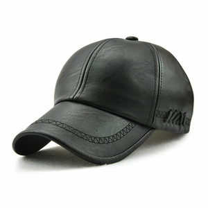 Vente en gros fabricants de casquettes de baseball pour hommes casquettes de sport en cuir PU réglables décontractées pour l'extérieur - Product Image 1