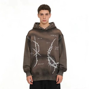 Nouveauté, sweat-shirt d'hiver en molleton vintage pour homme, couleur unie, 100% coton, 400 GSM, respirant, imprimé DTG, sweat-shirt de créateur - Product Image 5