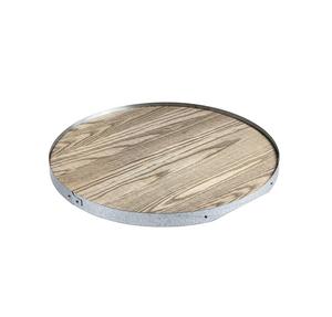 Galvanized <b>Tray</b> With Metal Handle Oval Shape Serving <b>Tray</b> for Home and Hotels <b>Catering</b> Use - Product Image 2