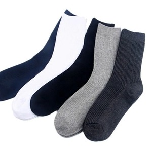 Wosocks ถุงเท้า100% ผู้ชาย, ผ้าฝ้ายสีดำสีทึบธุรกิจยาวระบายอากาศออกแบบโลโก้ด้านล่าง - Product Image 5