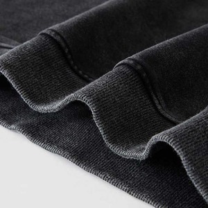 Camisetas personalizadas Vintage de 380g, sudaderas de lavado ácido de gran tamaño, ropa de calle para hombres, sudaderas básicas de 100% algodón al por mayor - Product Image 6