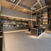 Étagère murale, présentoir LED, table basse, vitrine, mobilier d'hôtel, mobilier de restaurant, mobilier de bar, chariot de service alimentaire, bar à outils, bar doré